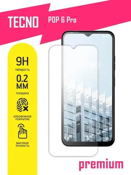 Защитное стекло на Tecno Pop 6 Pro, Техно Поп 6 Про