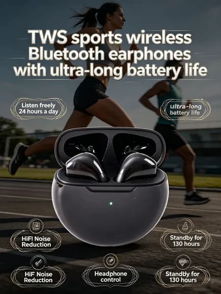 Gorkyclassic Наушники беспроводные с микрофоном, Bluetooth, USB Type-C, черный