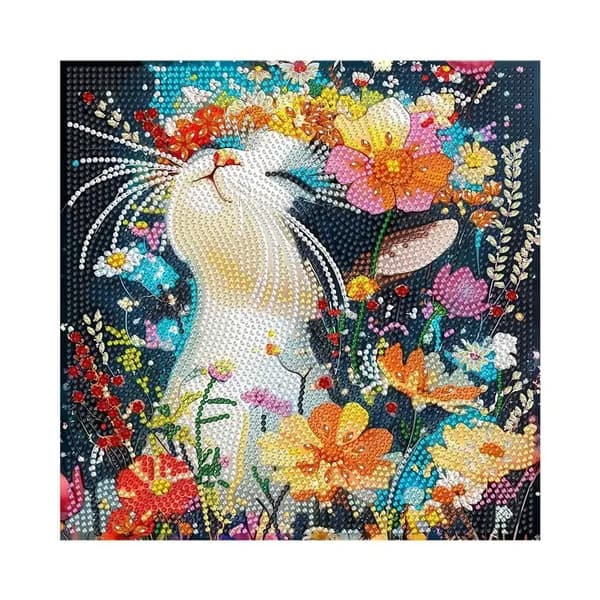 Алмазная вышивка "Кот", 30x30 см, набор для творчества с алмазными стразами, готовый рисунок кошки
