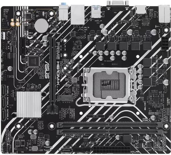 Материнская плата сокет 2xDDR5(96GB), micro-ATX, Intel H610, ASUS PRIME H610M-K (PRIME H610M-K)
