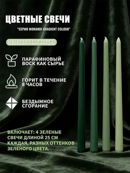 Свечи церковные цифра 0, цифра 1 25 см х 2.5 см 4 шт