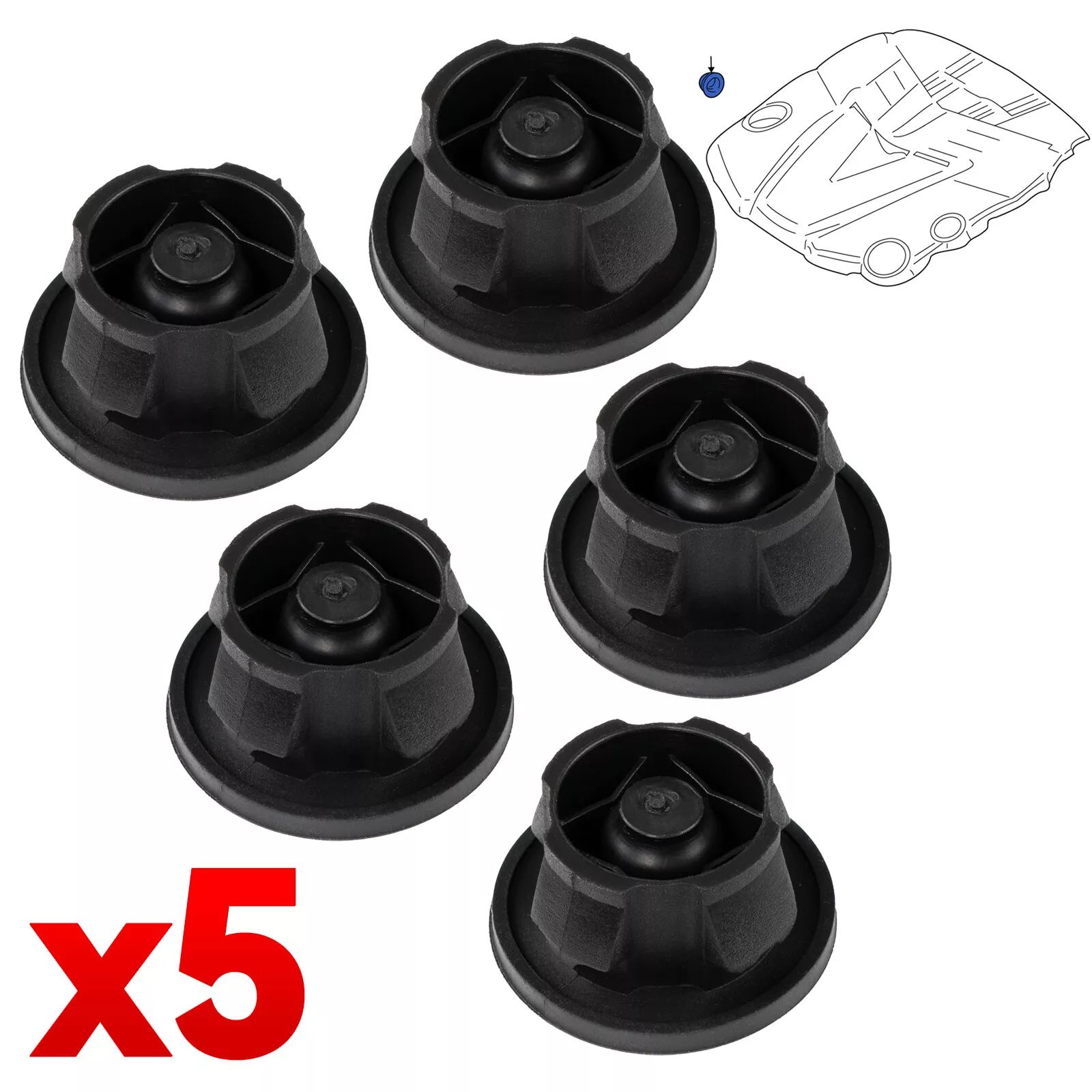 5X Резиновая накладка амортизатора крышки двигателя для Mercedes-Benz W204 6420940785