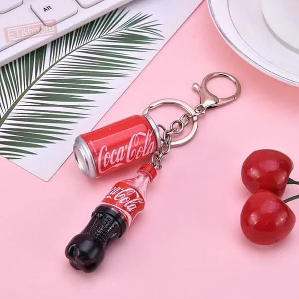 Брелок для ключей с ремешком Coca-cola (Кока кола), подходит для портфеля, телефона, рюкзака, сумки для мальчиков и девочек