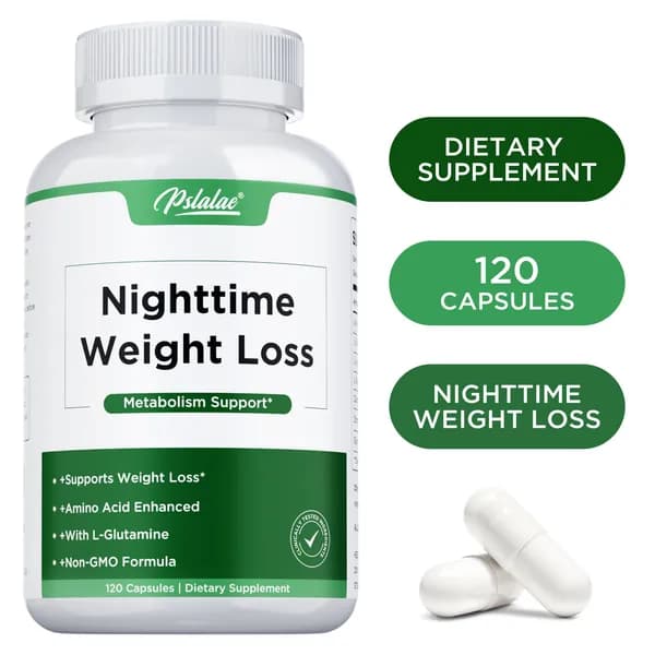 Pslalae Nighttime Weight Management (120 капсул) способствует снижению веса, подавляет аппетит и ускоряет обмен веществ.