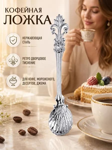 Ложка чайная серебристый