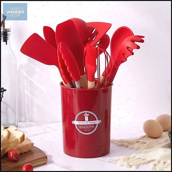 Тостер SiliconeWoodSet, красный