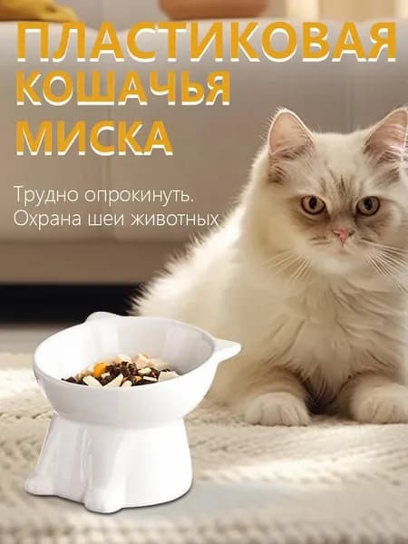 Миска для кошки, миска для собаки, наклонная материал: ПП