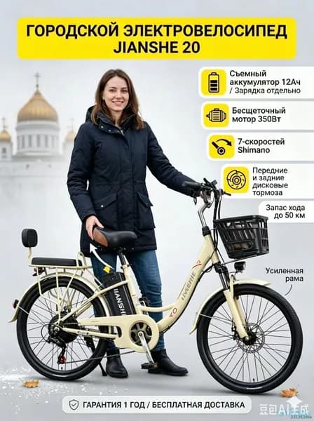 Электровелосипед 2025, 350 Вт