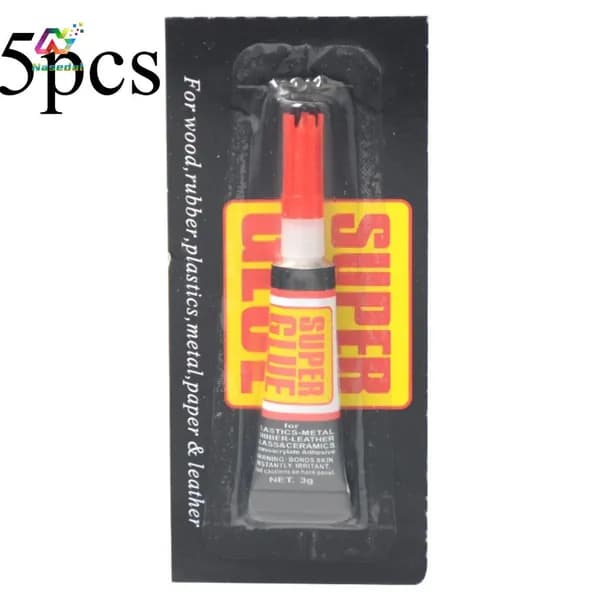 Многофункциональный суперклей Super Glue 502, 3г, быстросохнущий, для дерева, пластика, металла, резины, бумаги и кожи, с точной насадкой для нанесения