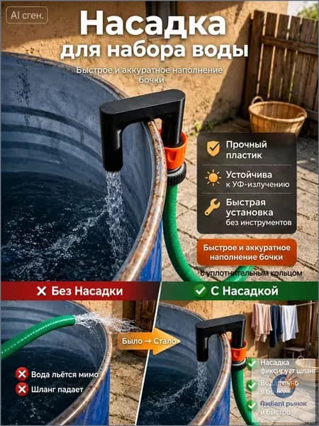 Переходник для шланга , ABS пластик