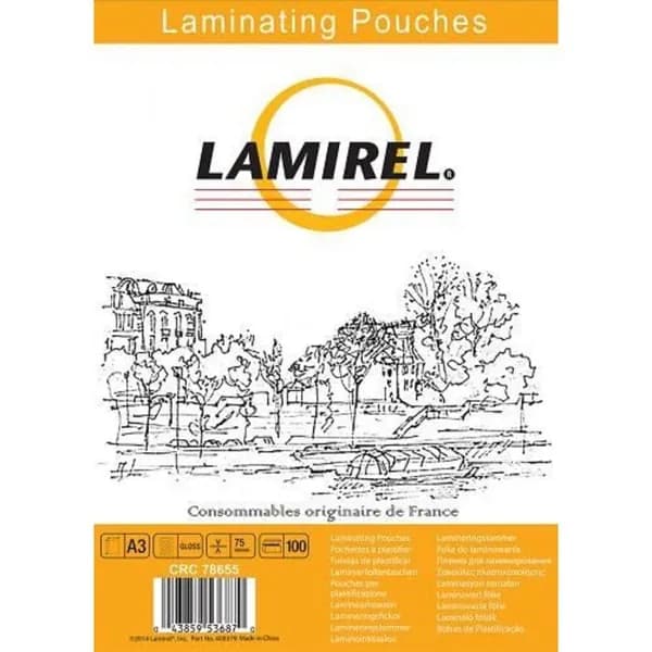 Пленка для ламинирования Fellowes 75мкм A3 (100шт) глянцевая Lamirel LA-78655