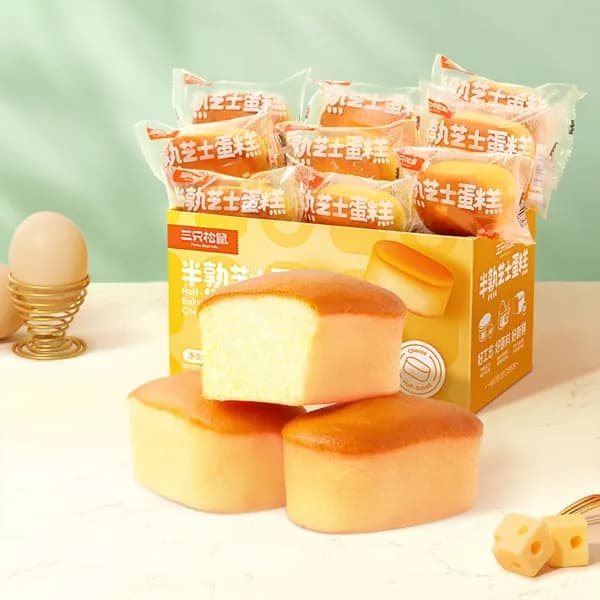 Сладкий и нежный, вкусный чизкейк 400 г (около 12 штук) Питательный завтрак для всей семьи, перекус в полночь, ежедневное развлечение, чтобы удовлетворить ваши аппетиты.