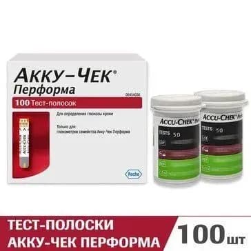 Тест-полоски Accu-Chek Performa ( Акку-Чек Перформа ) No:100,.