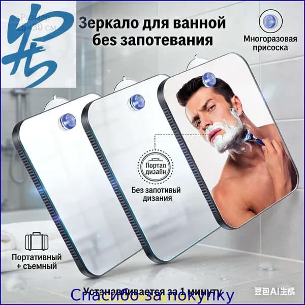Зеркало для ванной 20х30 см прямоугольное