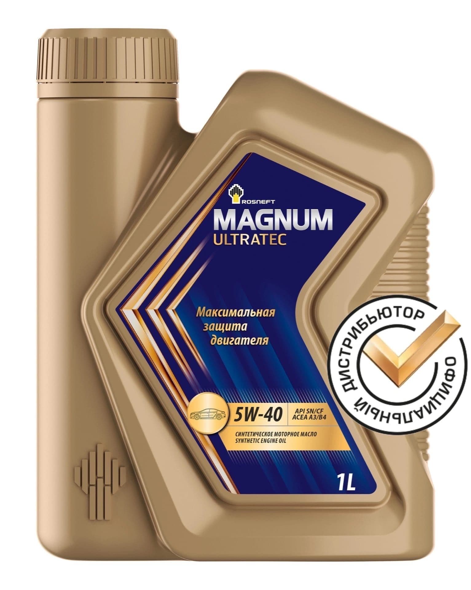 Rosneft ROSNEFT MAGNUM ULTRATEC 5W-40 Масло моторное, Синтетическое, 1 л