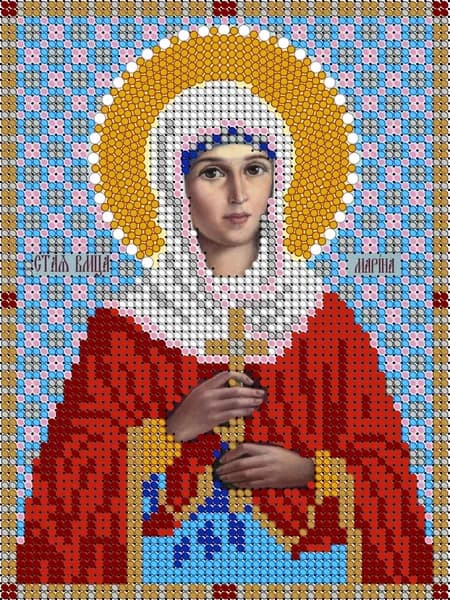 Схема для вышивания бисером Светлица (без бисера), икона "Св. Мца Марина" 12х16 см