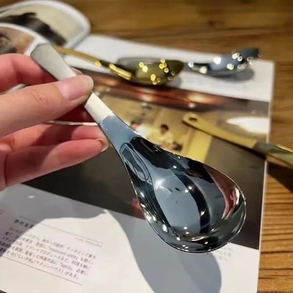 Ложка десертная серебристый
