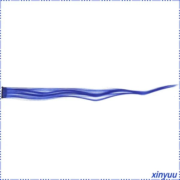Цветные накладки для волос, легкие в использовании, для девушек Тёмно-синий