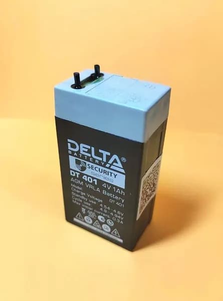 Аккумулятор (35х22х64мм), 4В, 1Ач, DT401, свинцово-кислотный, Delta