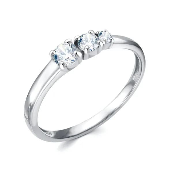 Кольцо женское с фианитами из белого золота 375 пробы 585GOLD