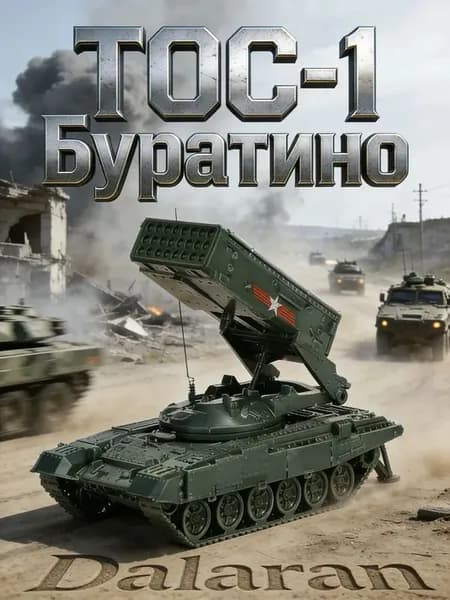 ТОС-1 Буратино советский тяжелый огнеметный комплекс 1/72 сборная модель без клея + наклейка российской армии от Dalaran