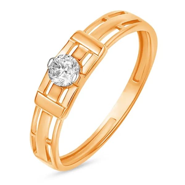 Кольцо золотое женское с фианитом 375 пробы 585GOLD
