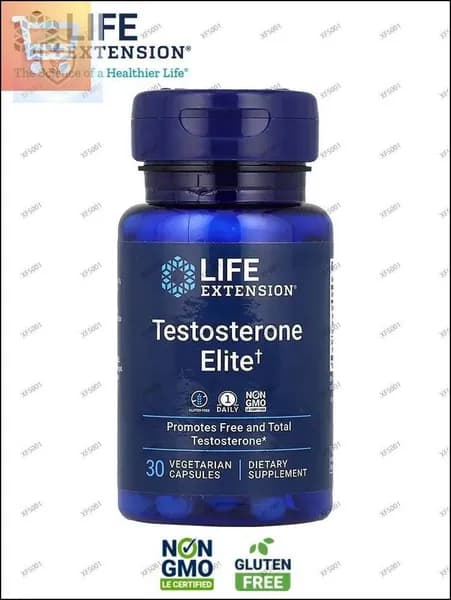 Life Extension, Тестостерон Элит, 30 вегетарианских капсул