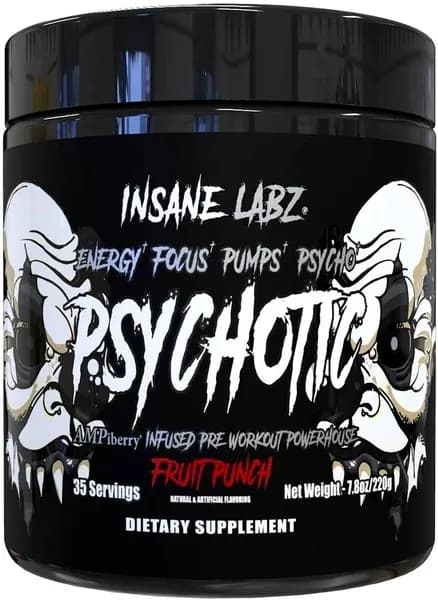 Insane Labz / PSYCHOTIC BLACK Fruit Punch 35 порций / Предтренировочный комплекс Инсайн США