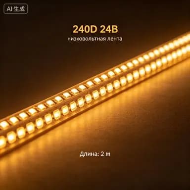 Светодиодная лента 12 Вт, IP20, Теплый белый, 1 шт