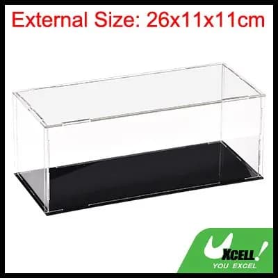 UXcell Акриловый прозрачный витринный ящик, пылезащитная защита, 25x10x10 см