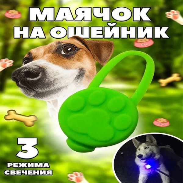 Светящийся брелок на ошейник для собак