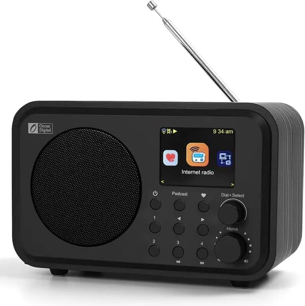 Интернет радио Ocean Digital WR-336M Black (30 тысяч станций доступны через Wi-Fi, FM радио, Bluetooth, USB, цветной дисплей, выход на наушник, пульт)