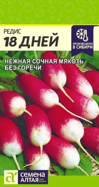 Семена редис 18 дней 2 гр. / Семена Алтая/ Раннеспелый сорт