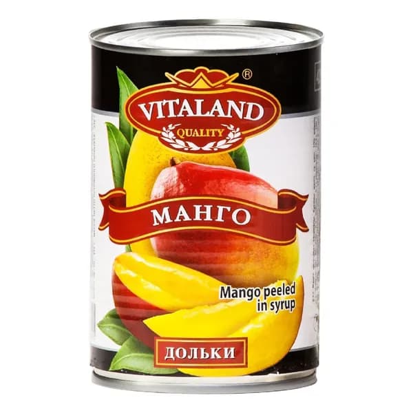 Манго Vitaland дольки в сиропе 425 г