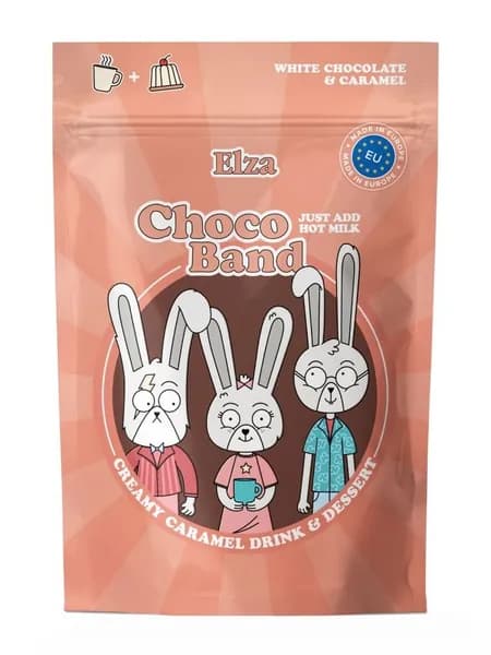 ELZA Choco Band Creamy Caramel Растворимый напиток порошкообразный полимерная упаковка 200г