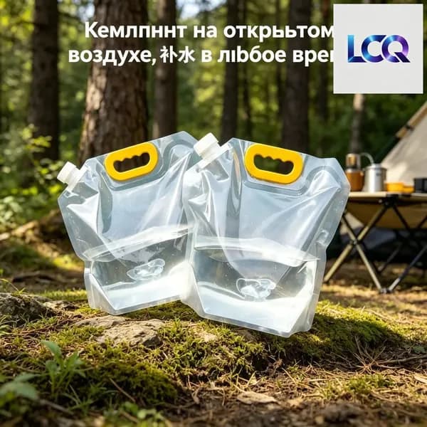 Эксклюзивная прозрачная упаковка для напитков пищевого назначения, представленная двумя усиленными складными емкостями объемом 1,5 литра каждая, предназначена для удобного хранения и переноски пива