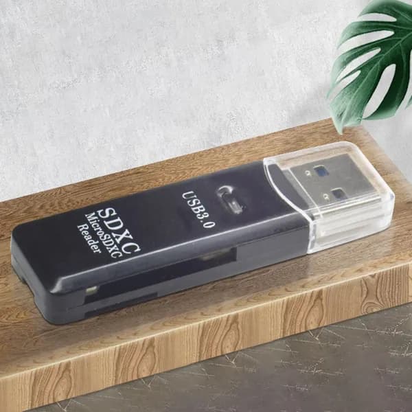 USB 3.0 универсальный считыватель карт SD и microSD чёрный
