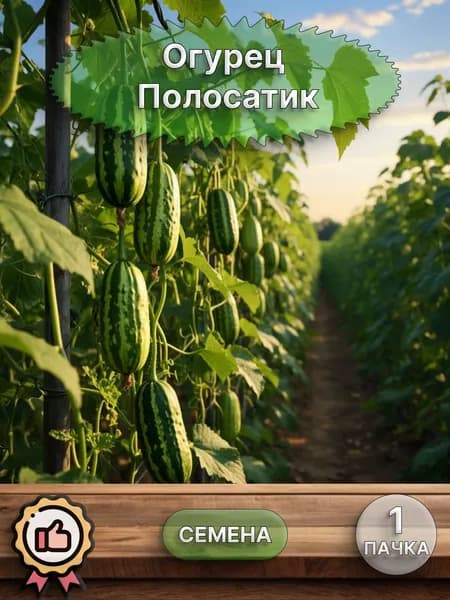 Огурец Полосатик, семена 10 шт