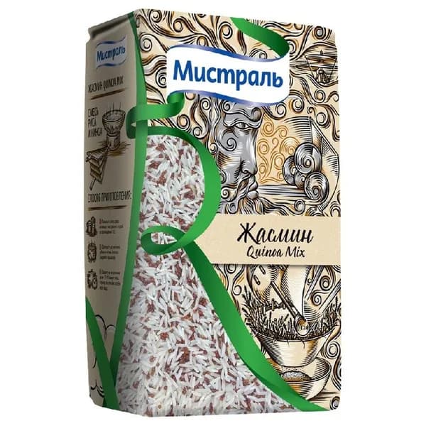 Рис МИСТРАЛЬ Жасмин с красным киноа /пакет/ 500г