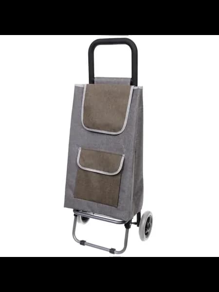 Хозяйственная тележка с сумкой 30 кг серая 98x36x24 см