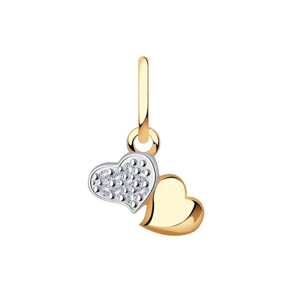 Золотая подвеска DIAMANT-ONLINE с цирконием 585 пробы