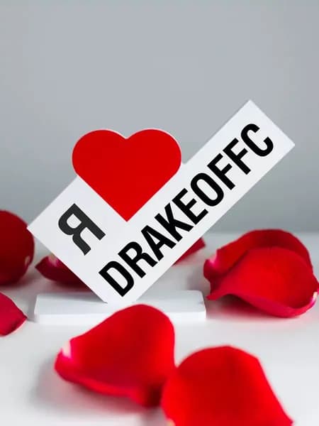 Подарок блогер, мини стела я люблю Drakeoffc