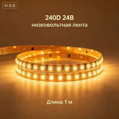 Светодиодная лента 12 Вт, IP20, Теплый белый, 1 шт