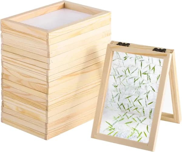 Набор для изготовления бумаги Homaisson, 10 шт. - Рамки 5''x7'', сетки , деревянные формы с сеткой рукоделия, изгот