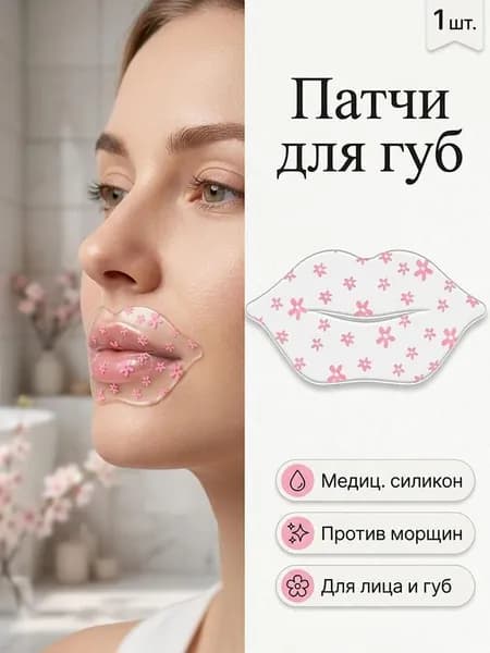 Патчи от морщин на губах и носогубных складках, силиконовые, для ночного ухода