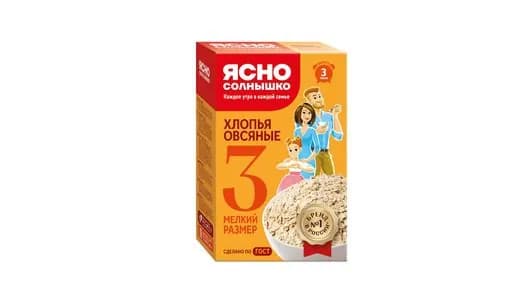 Хлопья Ясно солнышко Овсяные №3 мелкие 350 г