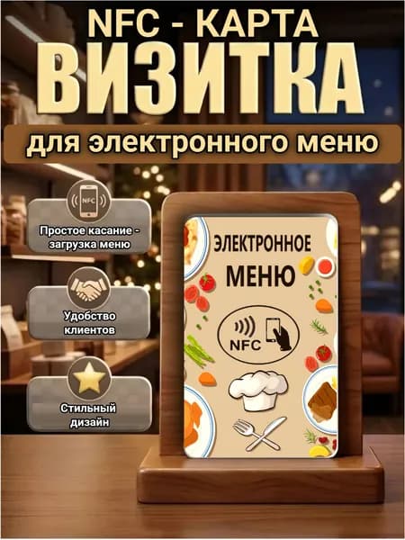 Пластиковая NFC-карта для открытия электронного меню /электронное меню в одно касание