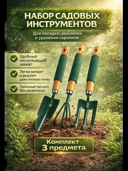 Набор садовых инструментов для сада рыхлитель лопатка грабли