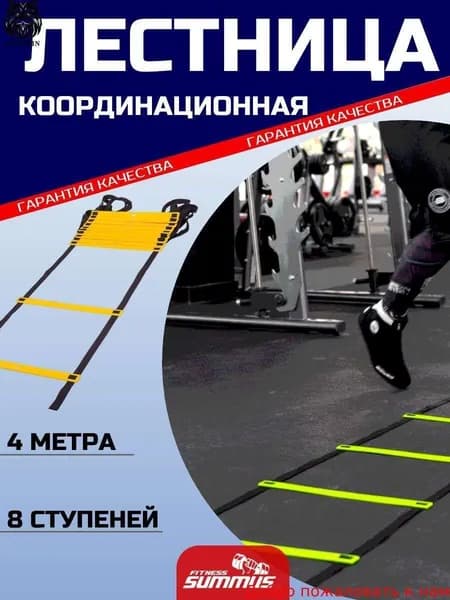 Лестница координационная (для функциональных тренировок) Summus, 4 метра 8 ступеней, арт. 600-065