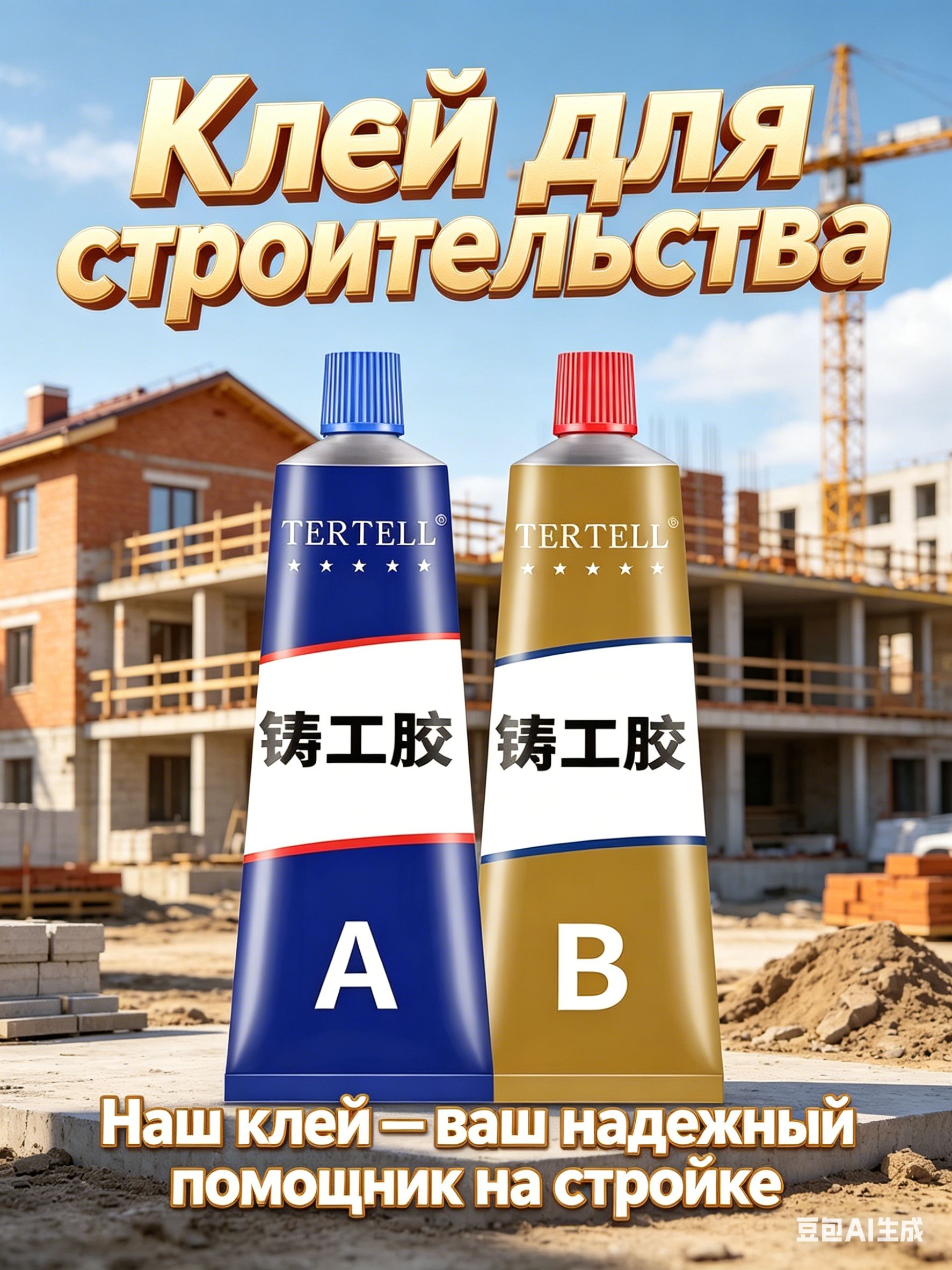 Клей строительный 100 мл 0.05 кг, 1 шт.